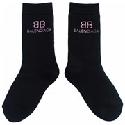 Balenciaga Black Logo Socks 196896